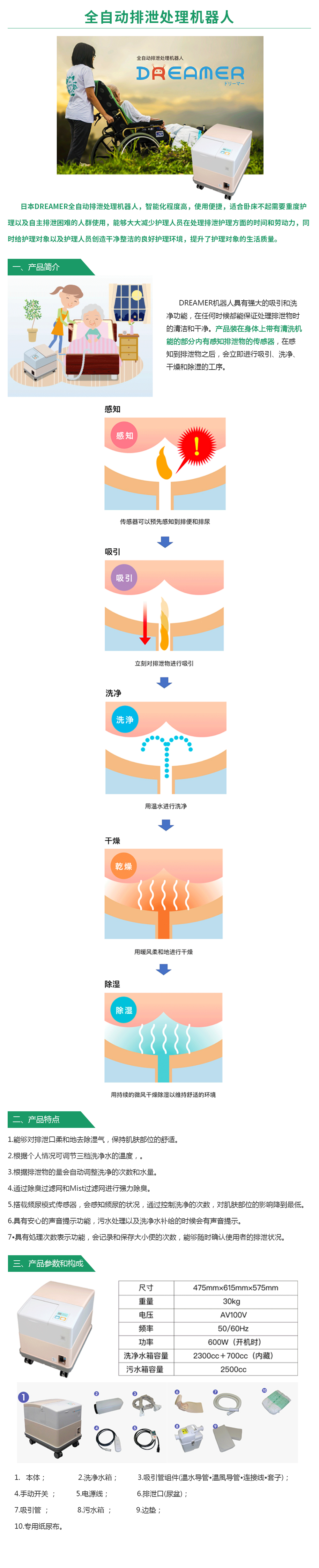 全自動排泄處理機器人